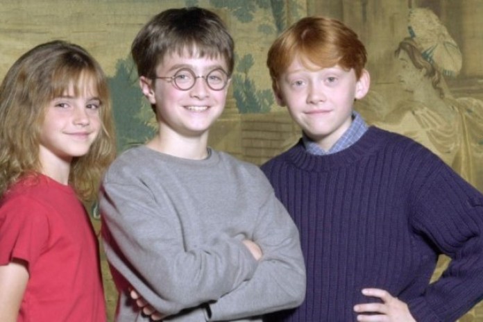 Emma Watson, Daniel Radcliffe y Rupert Grint, tres de los protagonistas de Harry Potter. Foto: AP