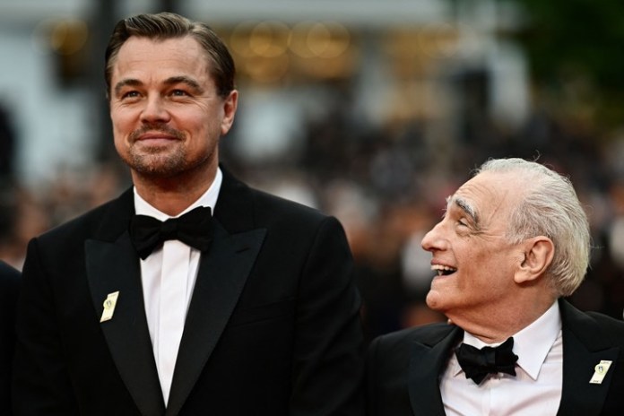 Leonardo Dicaprio y Martin Scorsese, cuando estrenaron Los asesinos de la luna" en Cannes el año pasado. Volverán a trabajar juntos. Foto AFP 