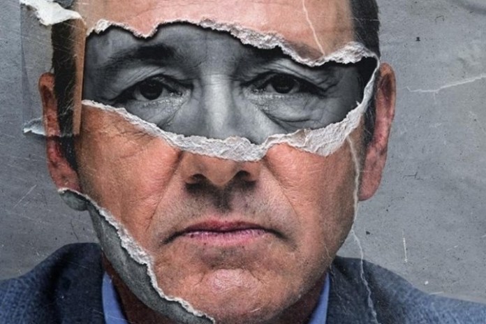 El afiche de "Desenmascarando a Spacey", en su versión estadounidense.
