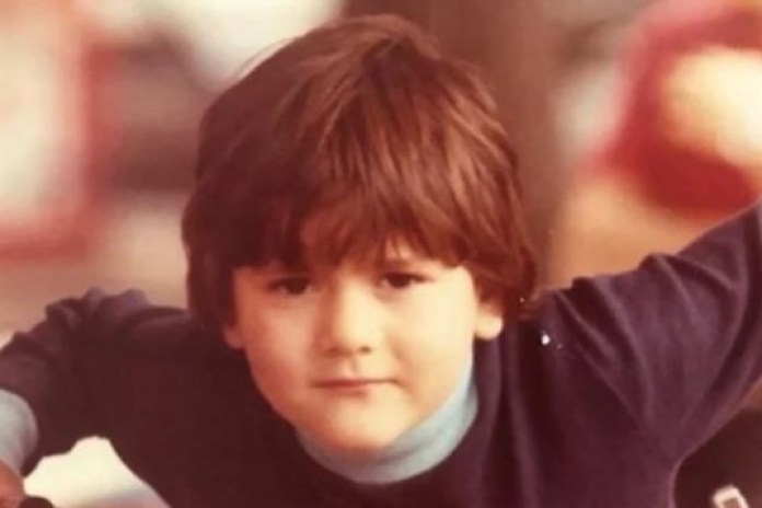 Christian Sancho de niño.