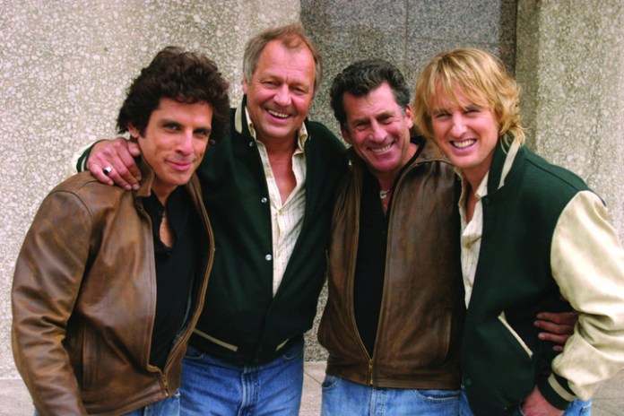 Ben Stiller, David Soul, Paul Michael Glaser y Owen Wilson, en la película "Starsky y Hutch". 