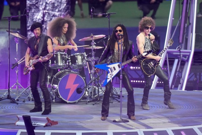 Lenny Kravitz, en la final de la Champions League el 1 de junio. Al músico lo vieron en todas partes del mundo. Foto: AP/Alastair Grant 