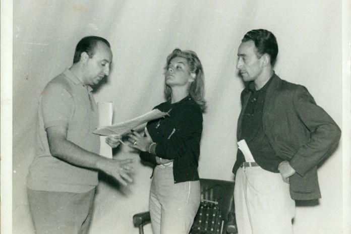 Borda con Alberto Olmedo, a quien dirigió y con quiem compartió tareas de "switcher" (manejo de cámaras) en sus comienzos. Archivo personal de Borda.