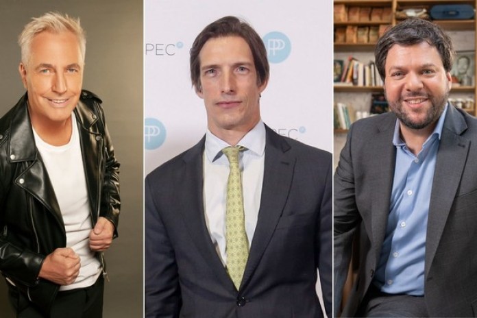 Marley, Iván de Pineda y Guido Kaczka, los tres conductores del prime time en el "Top Five" del miércoles.