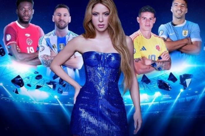 El flyer que promociona la actuación de Shakira en la final de la Copa América.