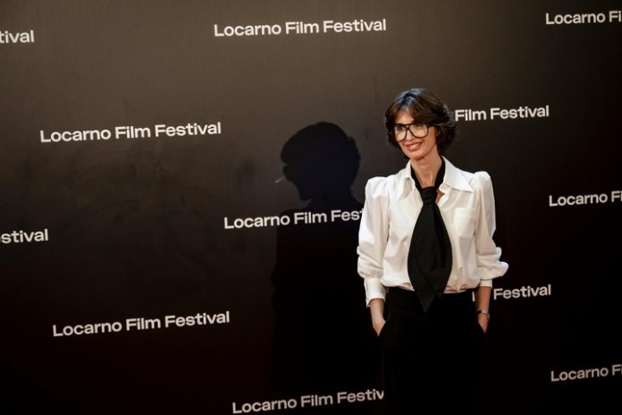 Paz Vega en una foto del viernes, en el Festival de Locarno, donde presentó su debut como realizadora, "Rita". Foto EFE 