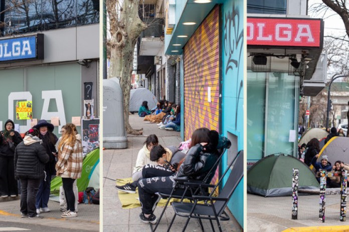 Fans acamparon desde la madrugada del domingo frente a Olga para conseguir entradas para el show de Cris Morena