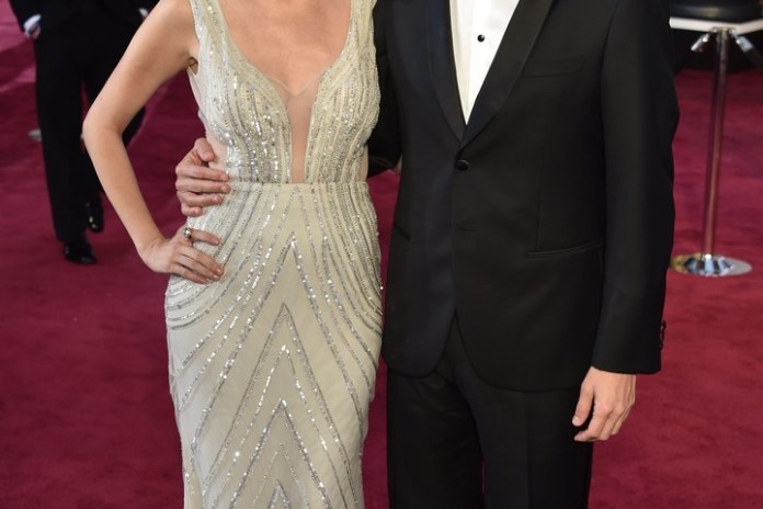 22 de febrero de 2015. Damián, junto a la actriz, y su esposa, María Marull, en la ceremonia del Oscar. Foto AFP 
