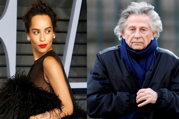 La actriz, y ahora directora, Zoë Kravitz y el actor y realizador Roman Polanski. Fotos Archivo Clarín