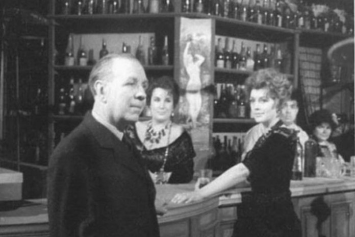 Borges pasó por el set de filmación de la película.