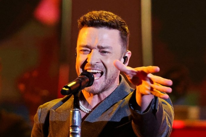 Justin Timberlake, otro de los artistas que llegan por primera vez a la Argentina y será en el marco de Lollapalooza 2025. Foto: Reuters