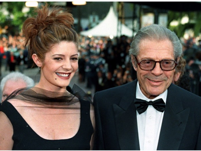 Con su hija Chiara Mastroianni, que tuvo con Catherine Deneuve, en una de sus tantas presentaciones en el Festival de Cannes.